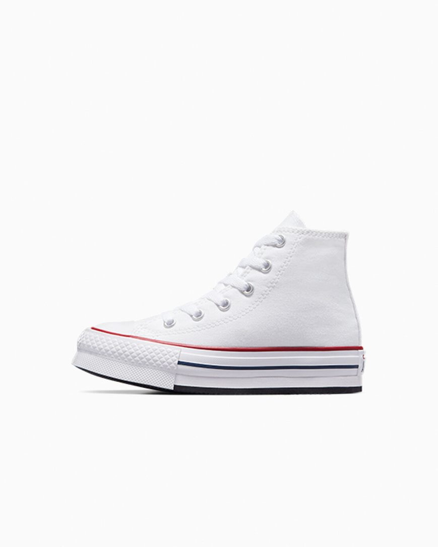 Topanky Na Platforme Converse Chuck Taylor All Star Lift Vysoke Dievcenske Biele Tmavo Červené Námornícka Modrá | SK I5DWQ0